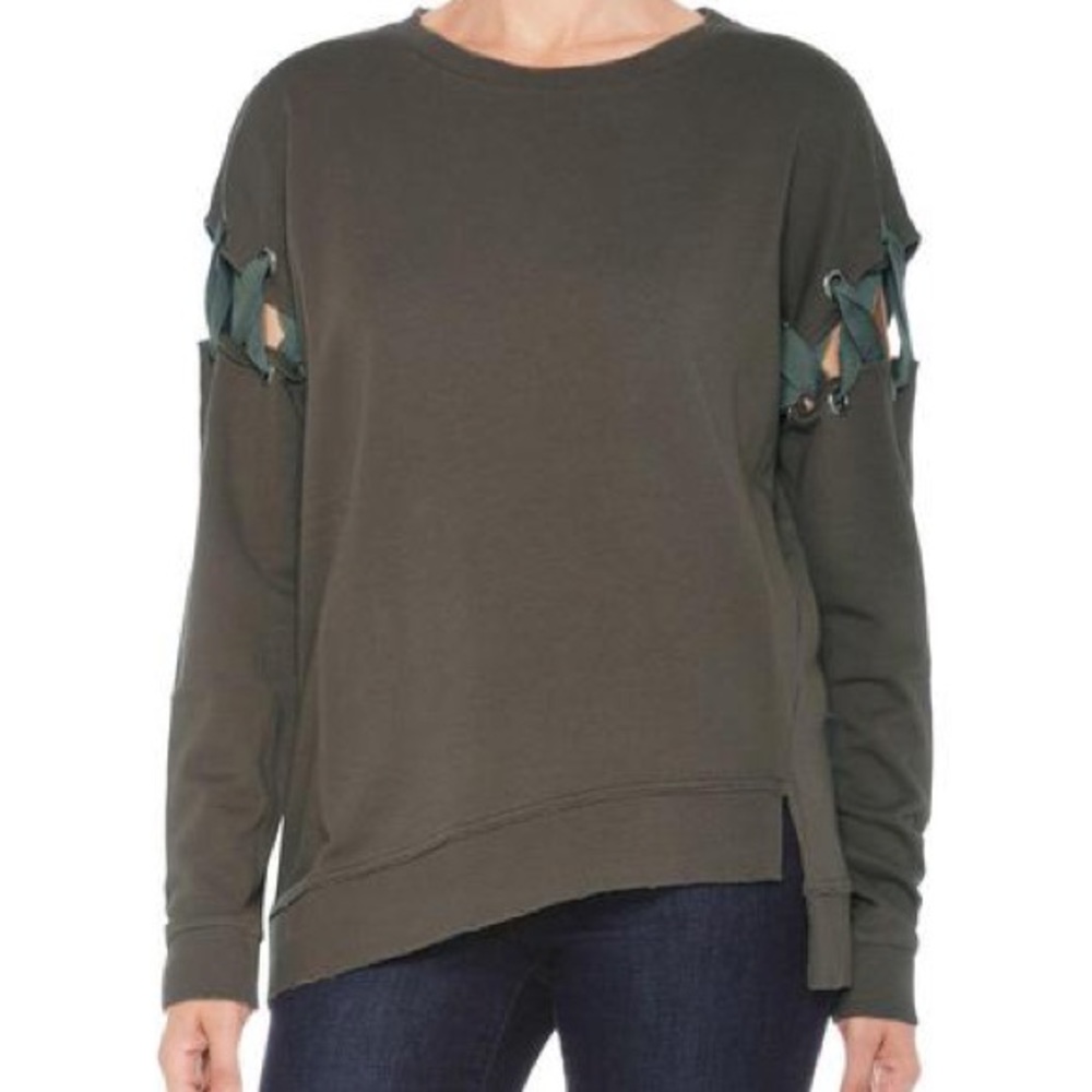Joe’s Collection Alice lace up sweatshirt small